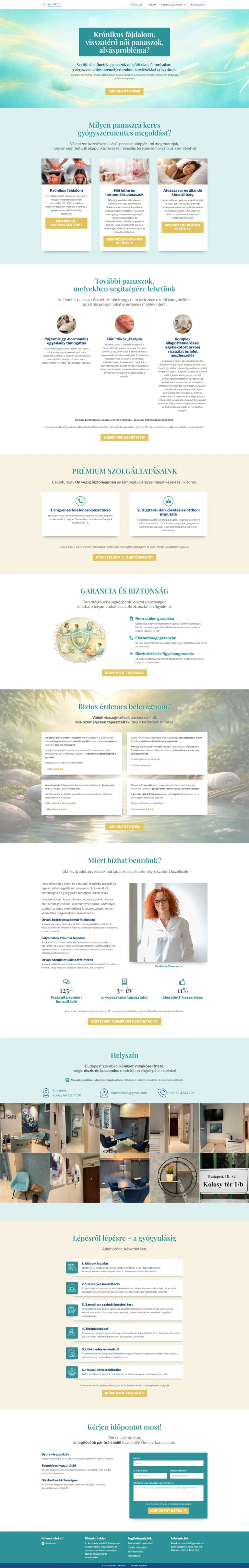 Akumedic weboldal - Főoldal